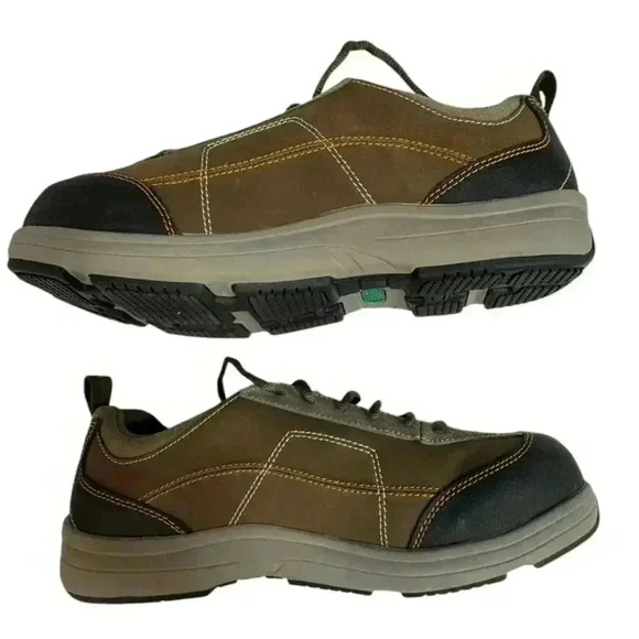 Hytest Safety Foot Wear Brown AVERY Steel Toed Work Shoe Size 11 - Picture 4 of 9